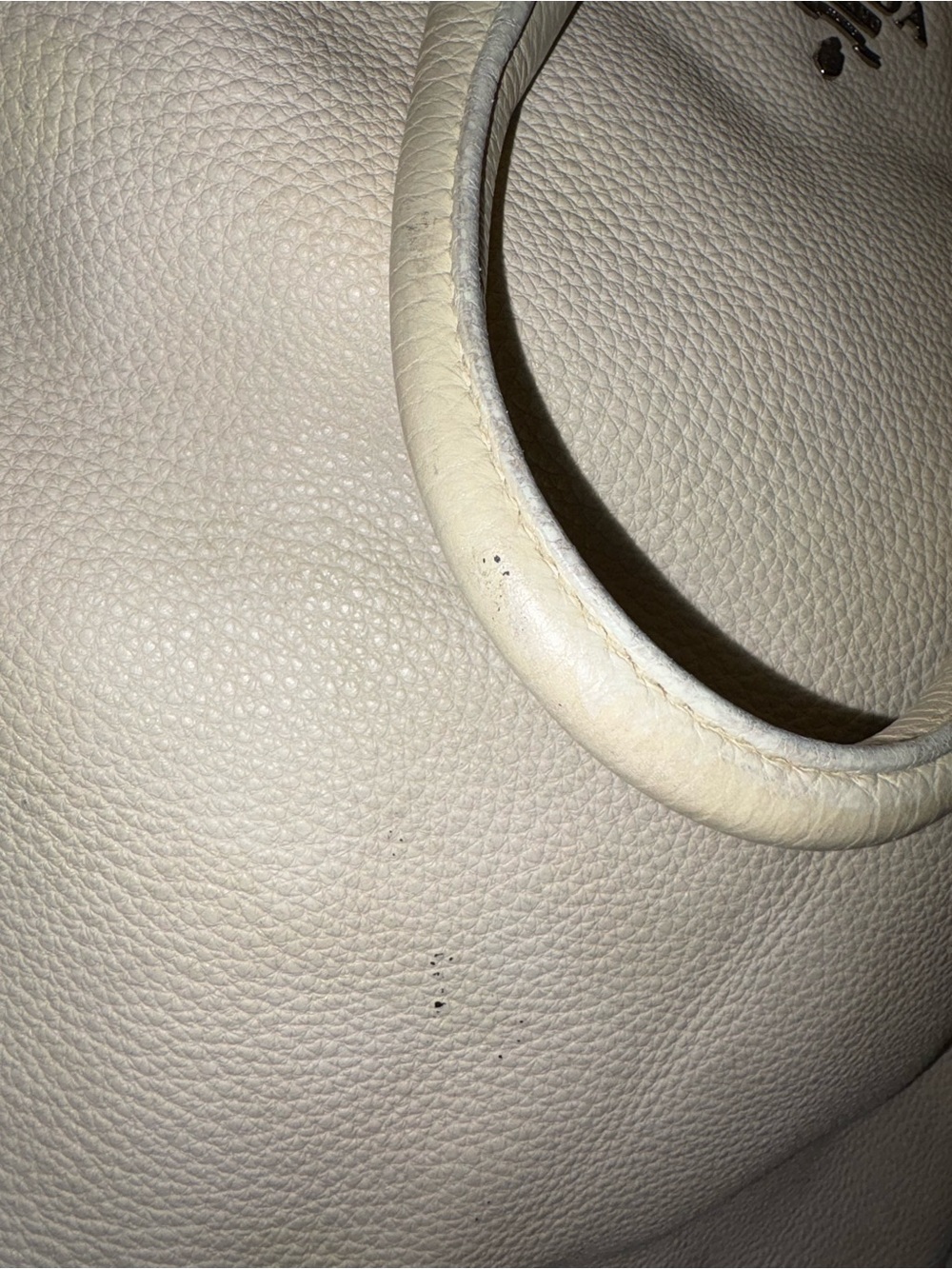Prada Cream Leather Tote Bag Authentic - Picture 4 of 9